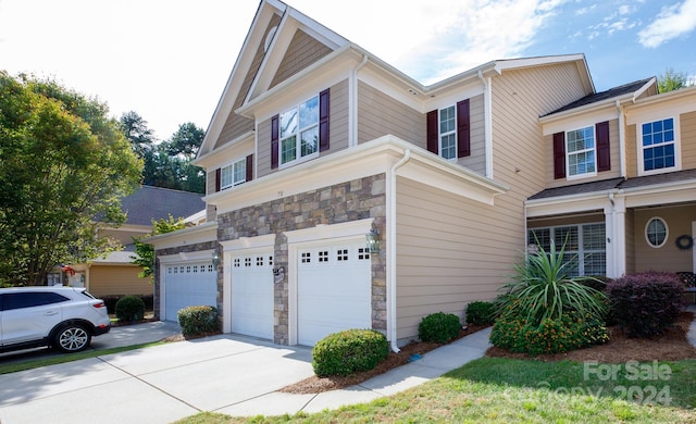 view of home's exterior with a garage