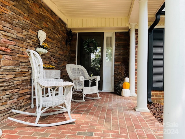 view of patio / terrace featuring a porch