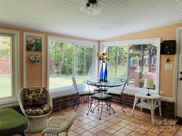 view of sunroom