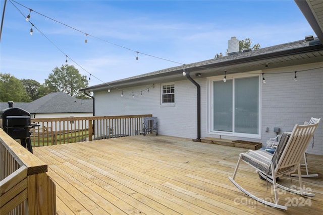 deck featuring area for grilling