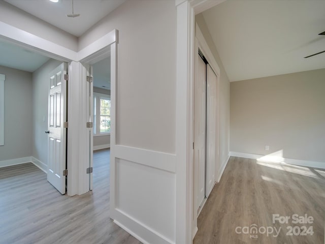 40 Ridgecrest Ave, Peachland, NC 28133 - corridor with light wood finished floors and baseboards
