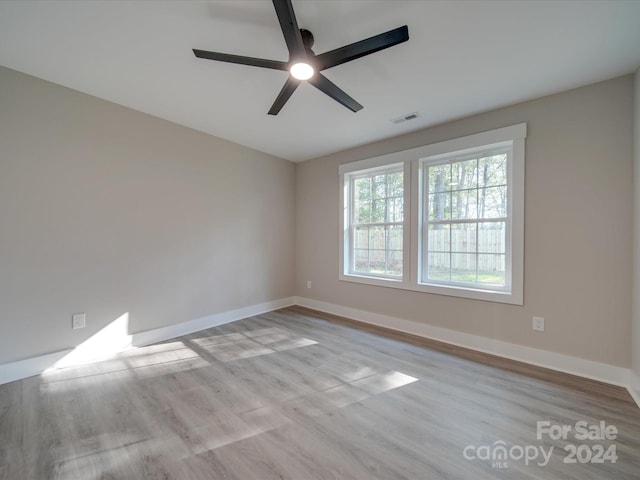 40 Ridgecrest Ave, Peachland, NC 28133 - unfurnished room featuring wood finished floors and ceiling fan