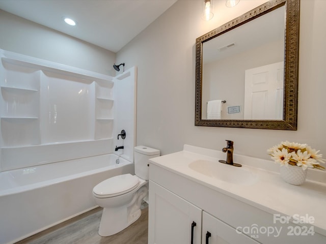 40 Ridgecrest Ave, Peachland, NC 28133 - bathroom featuring vanity, wood finished floors, and bathing tub / shower combination