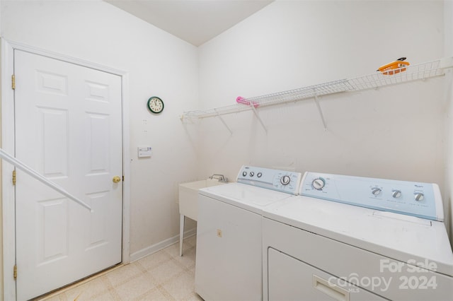 laundry area featuring separate washer and dryer