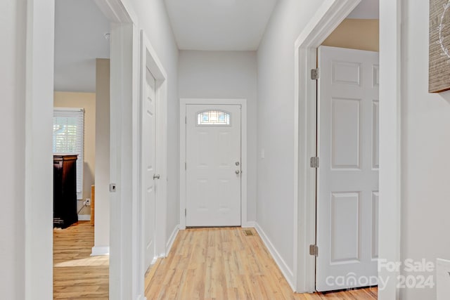 entryway featuring light hardwood / wood-style floors