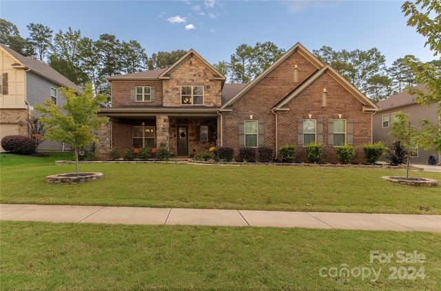 view of front of house with a front yard