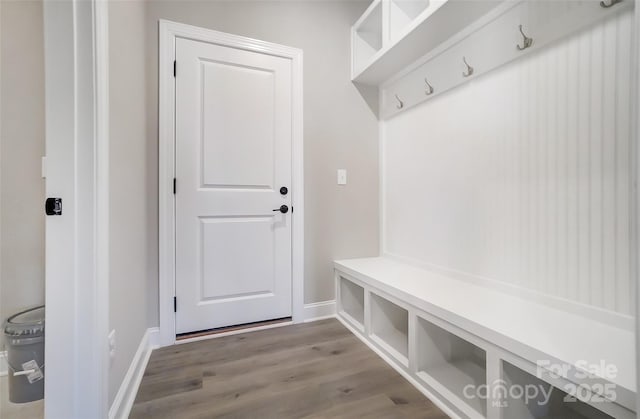 mudroom with light wood-type flooring