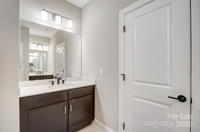 bathroom with vanity