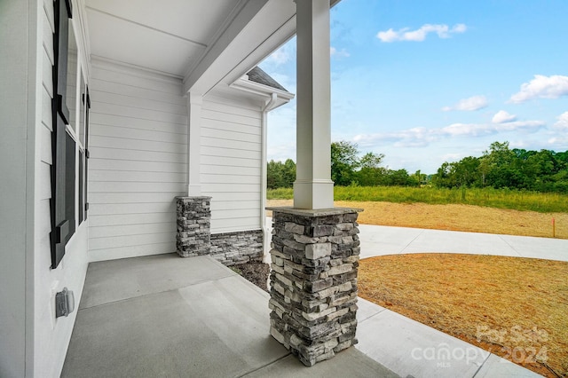 view of patio with a porch