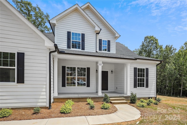 view of front of house with covered porch