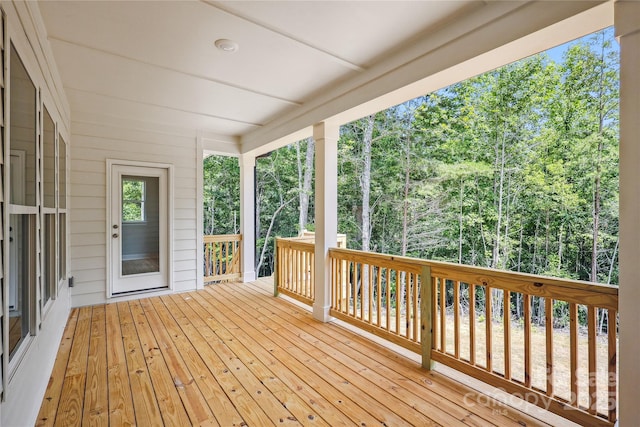 view of wooden deck