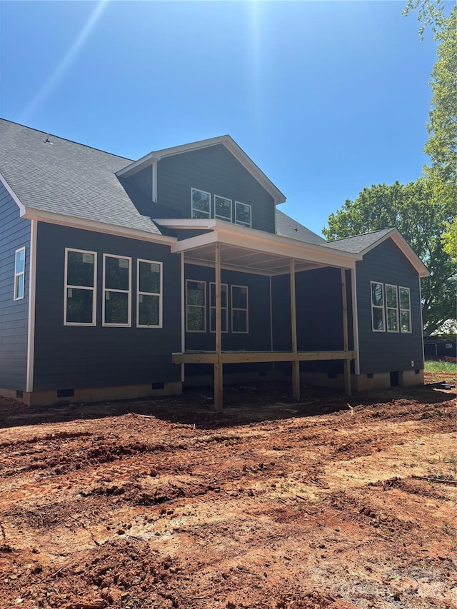 552 Fern Hill Rd Unit 21, Mooresville, NC 28117 - back of house featuring crawl space, roof with shingles, and a balcony