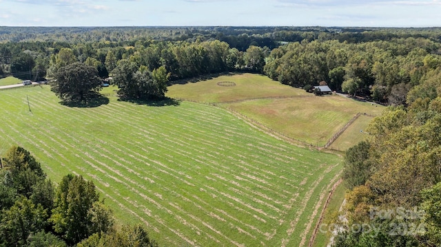 bird's eye view featuring a rural view