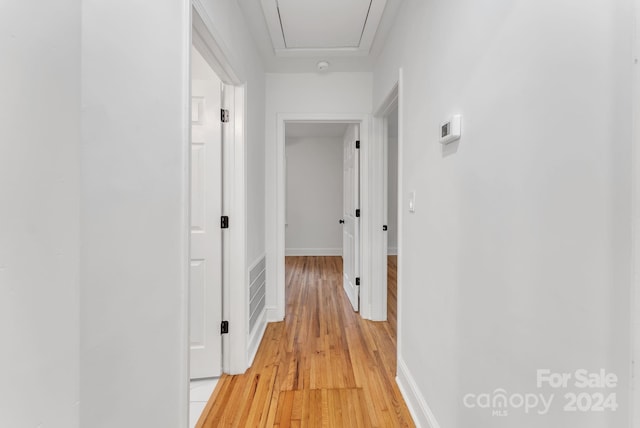 hallway featuring light hardwood / wood-style floors