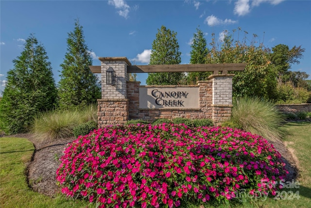 view of community sign