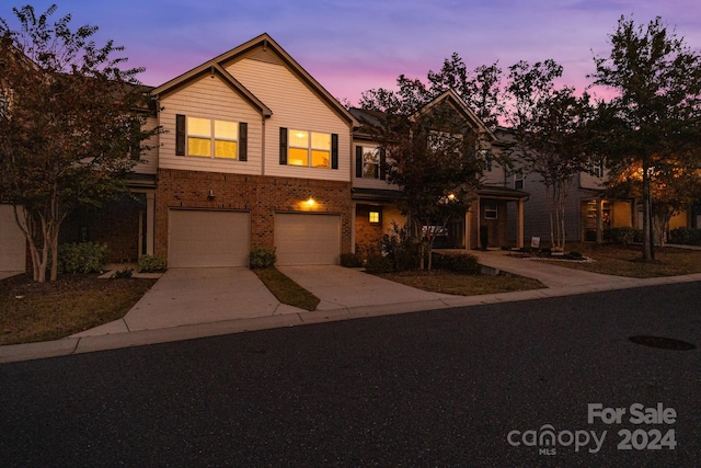 view of front of home featuring a garage