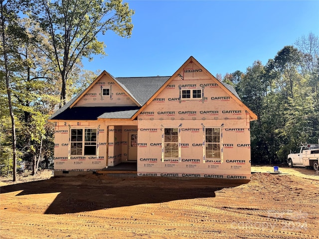 view of unfinished property