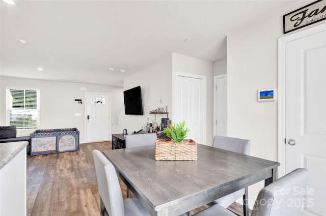 dining room featuring hardwood / wood-style flooring