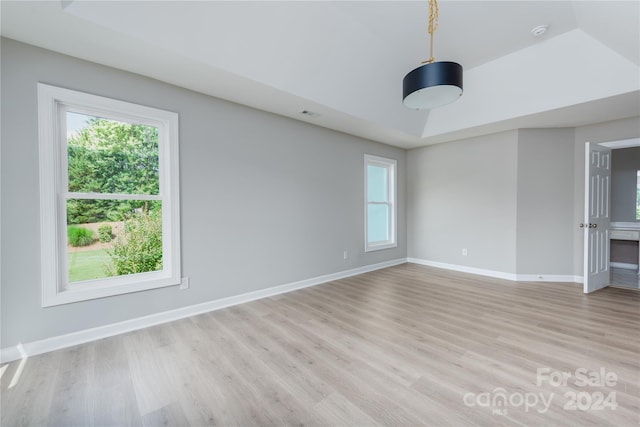 empty room featuring light hardwood / wood-style floors