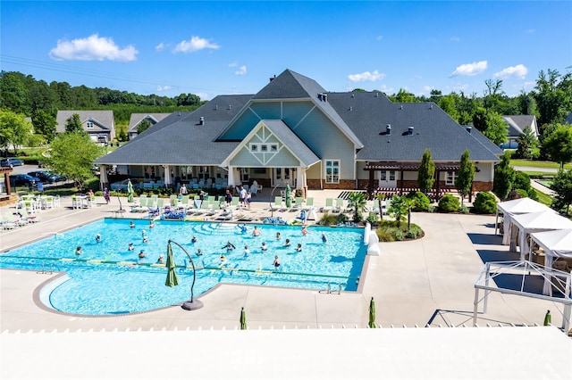 view of pool with a patio area