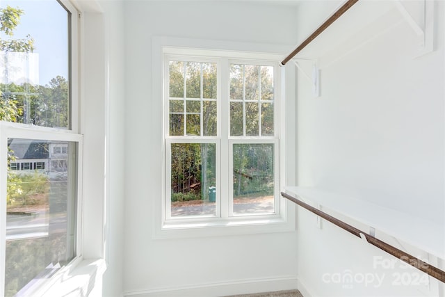 view of walk in closet