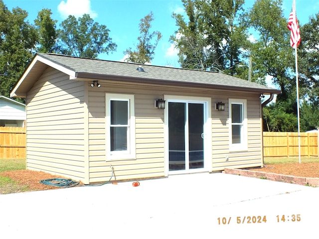 rear view of property with a patio