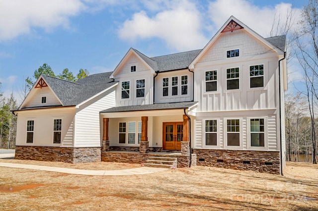 view of front of property with covered porch