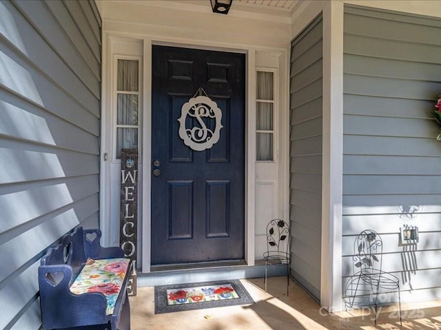 view of doorway to property