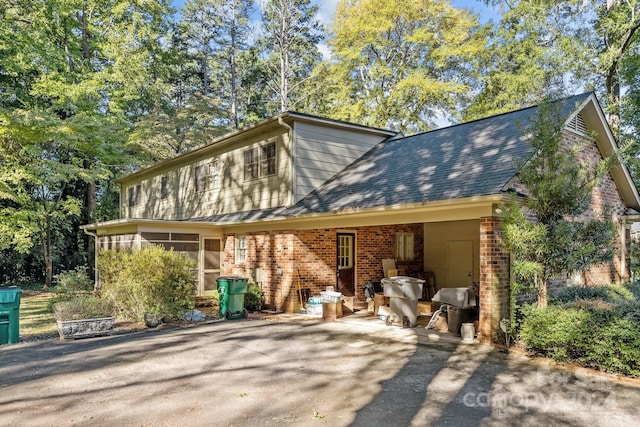 view of rear view of property