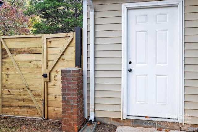 view of doorway to property