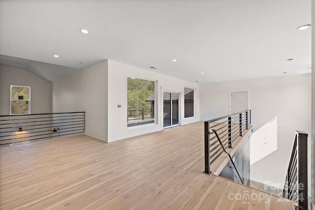 living room with light wood-type flooring