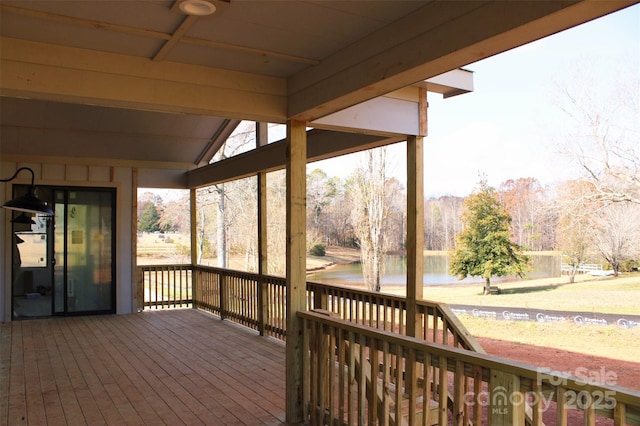 view of wooden terrace