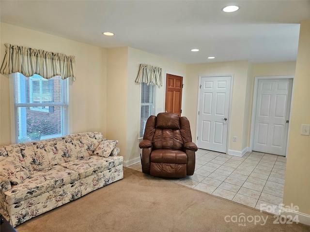 view of carpeted living room