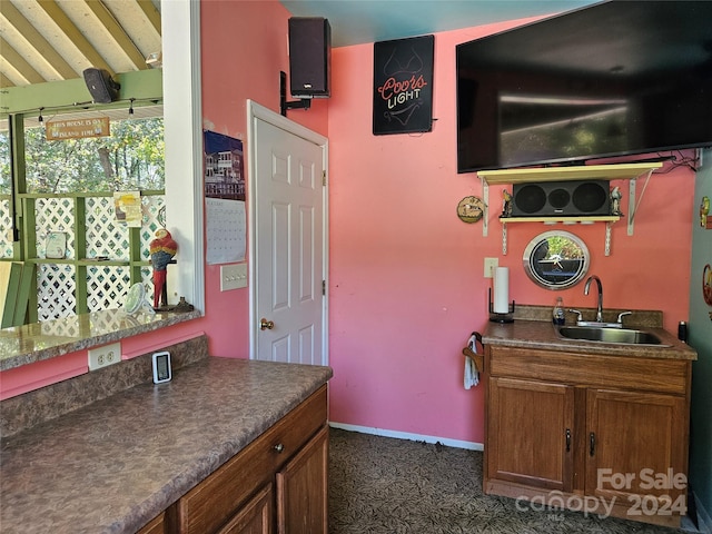 interior space featuring sink