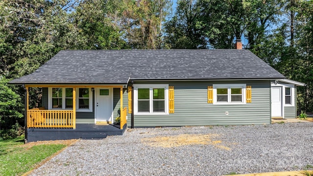 view of front of home featuring covered porch