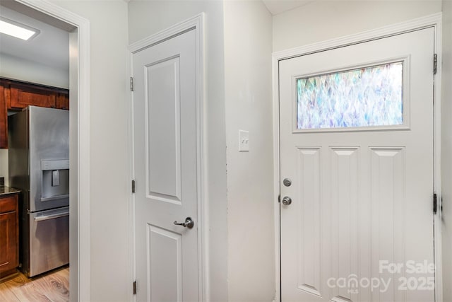 entrance foyer featuring light hardwood / wood-style flooring