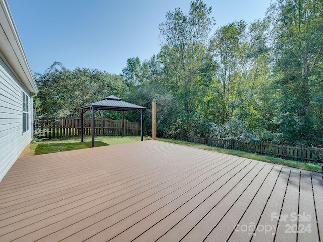 deck with a gazebo