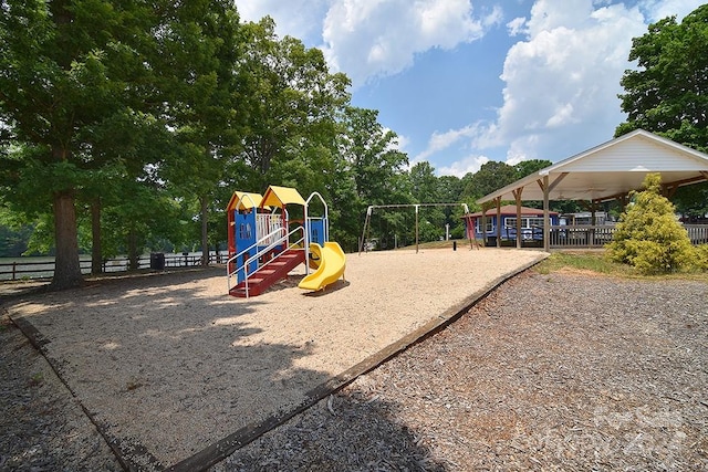 view of play area