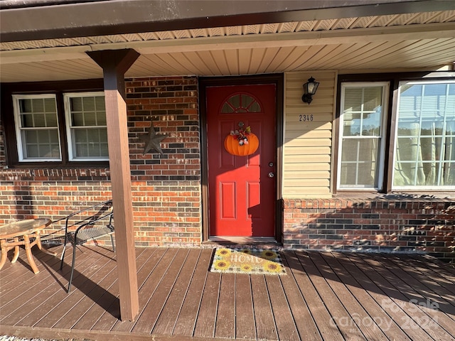 view of doorway to property