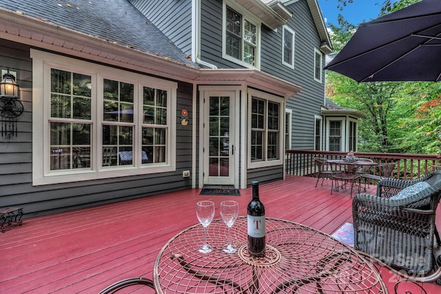 view of wooden deck