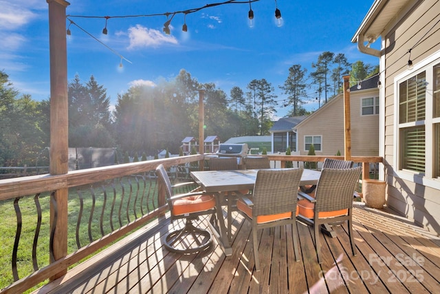 view of wooden deck