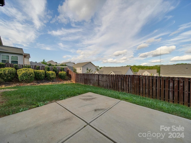 view of yard with a patio