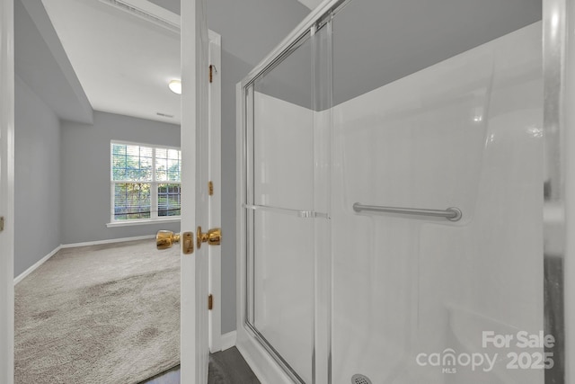 bathroom with walk in shower