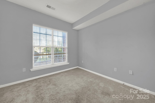 spare room featuring carpet flooring