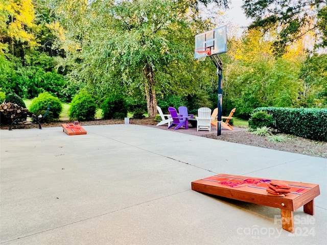 view of basketball court