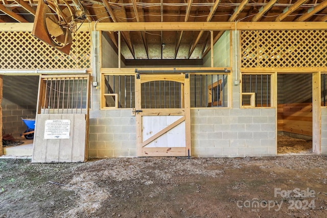 view of horse barn