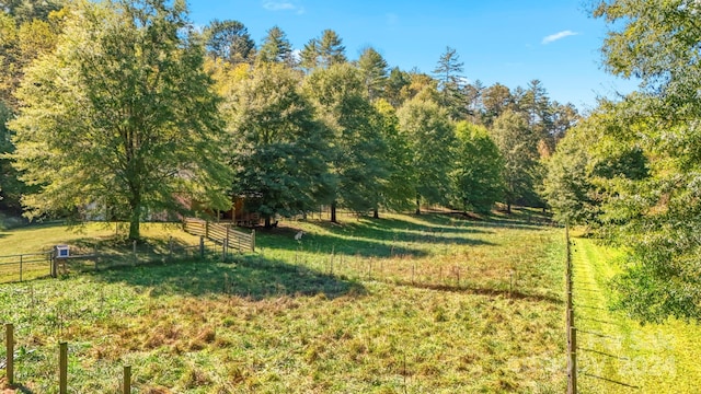 view of landscape featuring a rural view