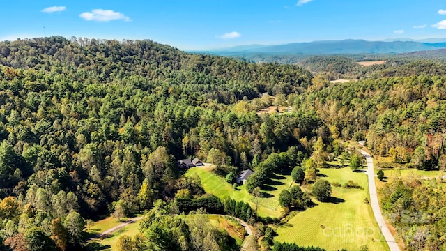 aerial view featuring a mountain view