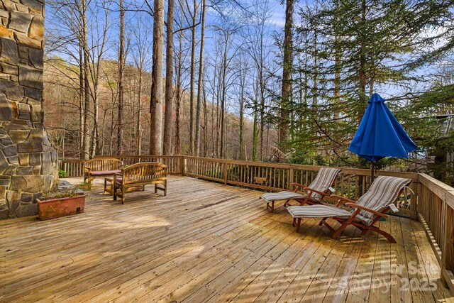 view of wooden deck