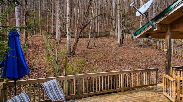 view of wooden deck